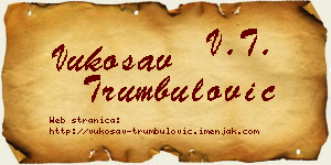 Vukosav Trumbulović vizit kartica